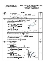 Đáp án đề kiểm tra chất lượng đội tuyển môn Vật lý Lớp 11 - Năm học 2018-2019 - Sở GD và ĐT Thanh Hóa